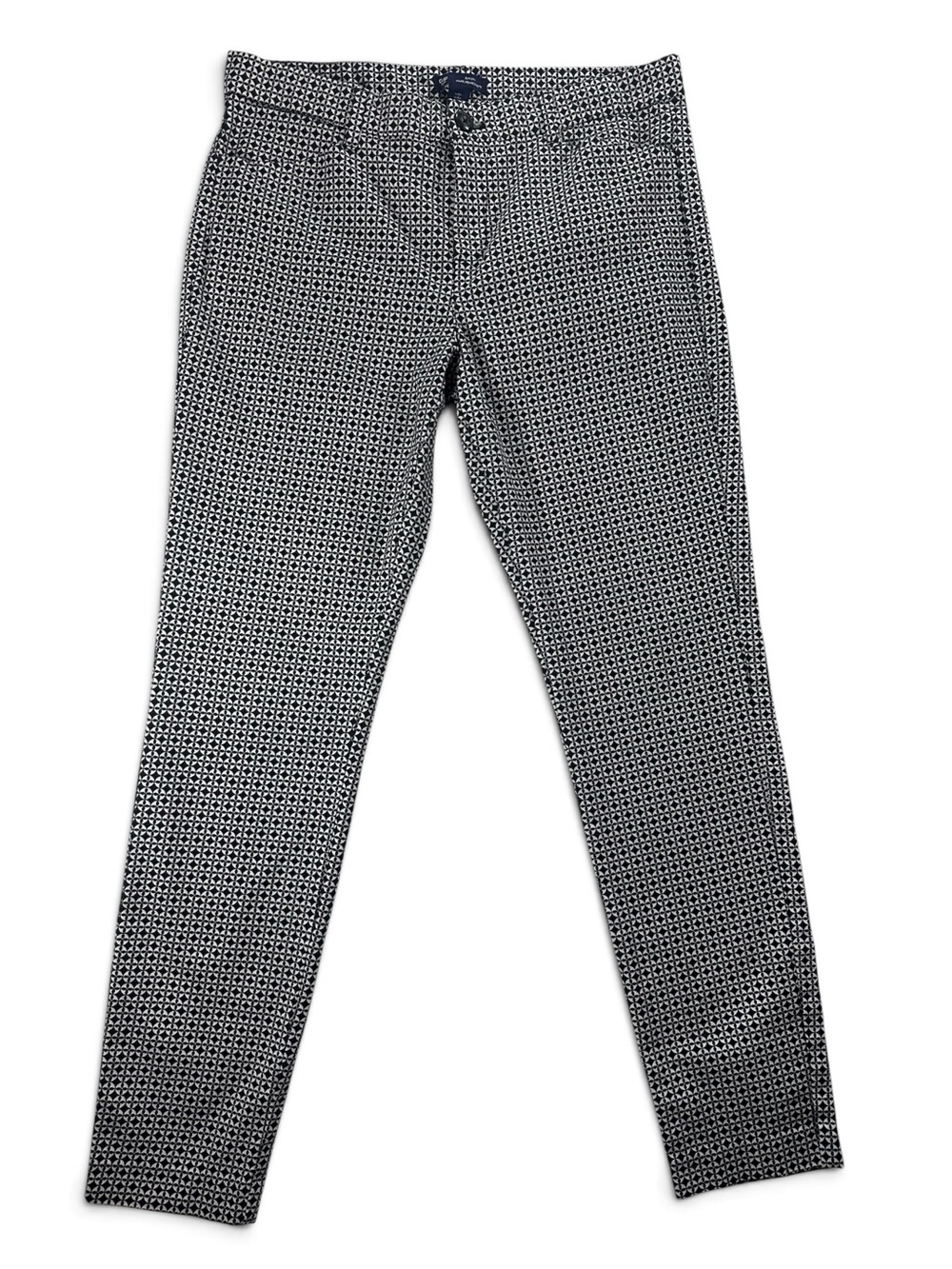 GAP Women's Black & White Geometric Skinny Pants 6